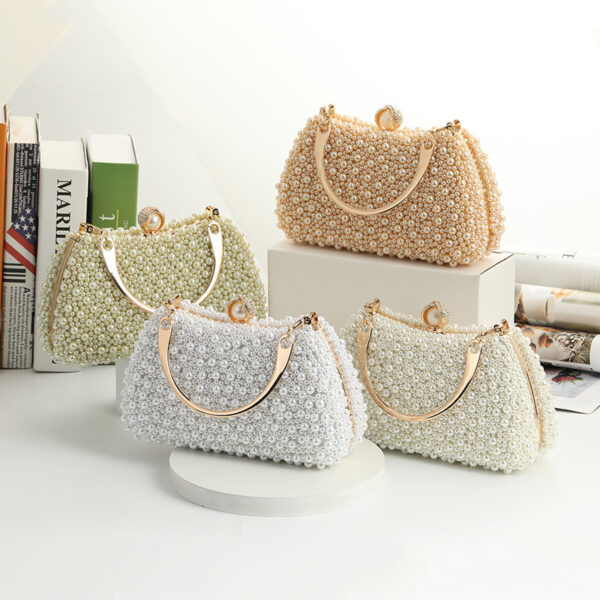 Pearl Handheld Dinner Handheld Handle Shoulder Bag - Image 1