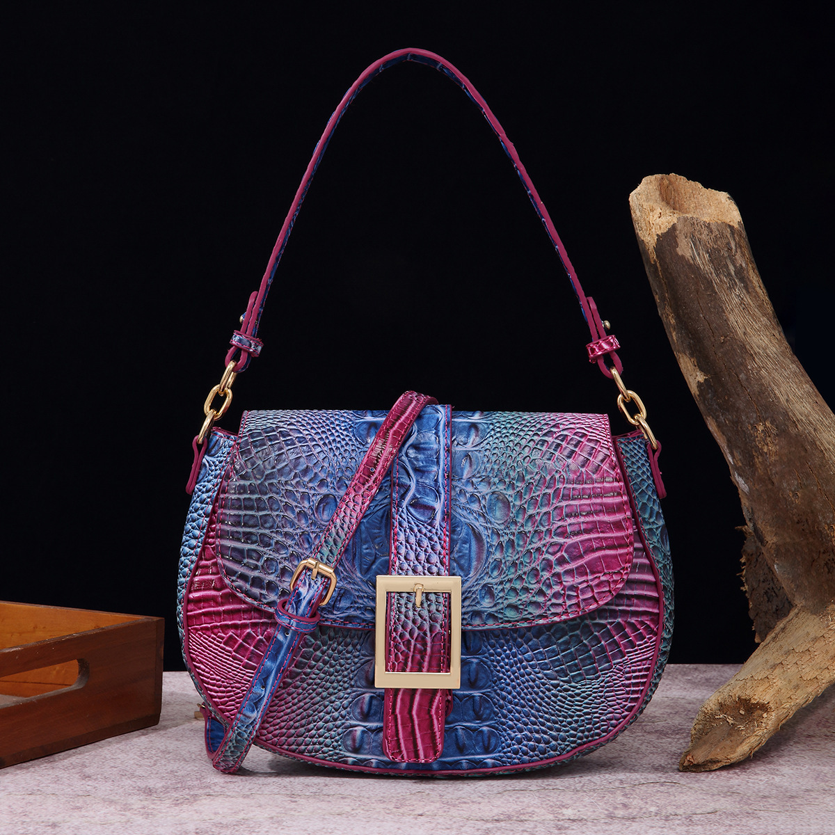 Handheld armpit crossbody baguette women's bag - Image 26