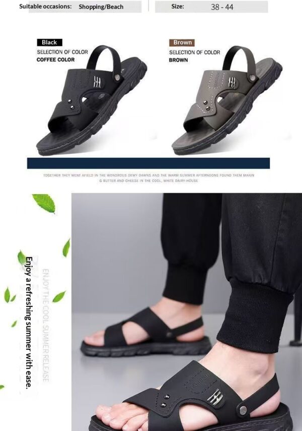 Waterproof Non-Slip Soft-Soled Mens Dual-Use Sandals - Image 10