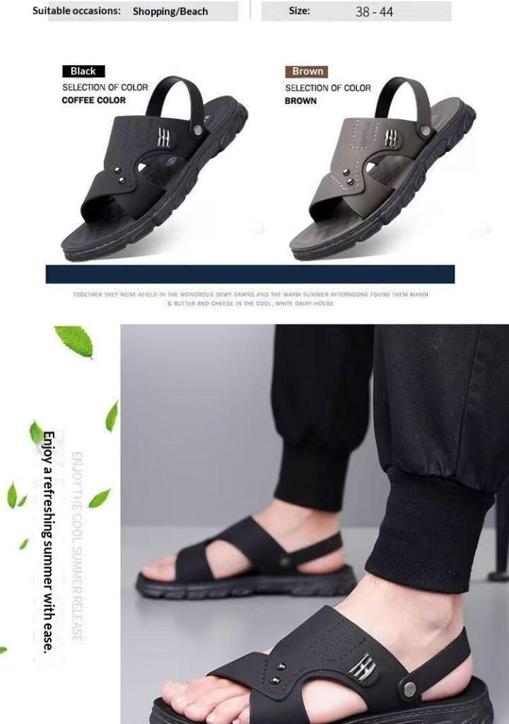 Waterproof Non-Slip Soft-Soled Mens Dual-Use Sandals