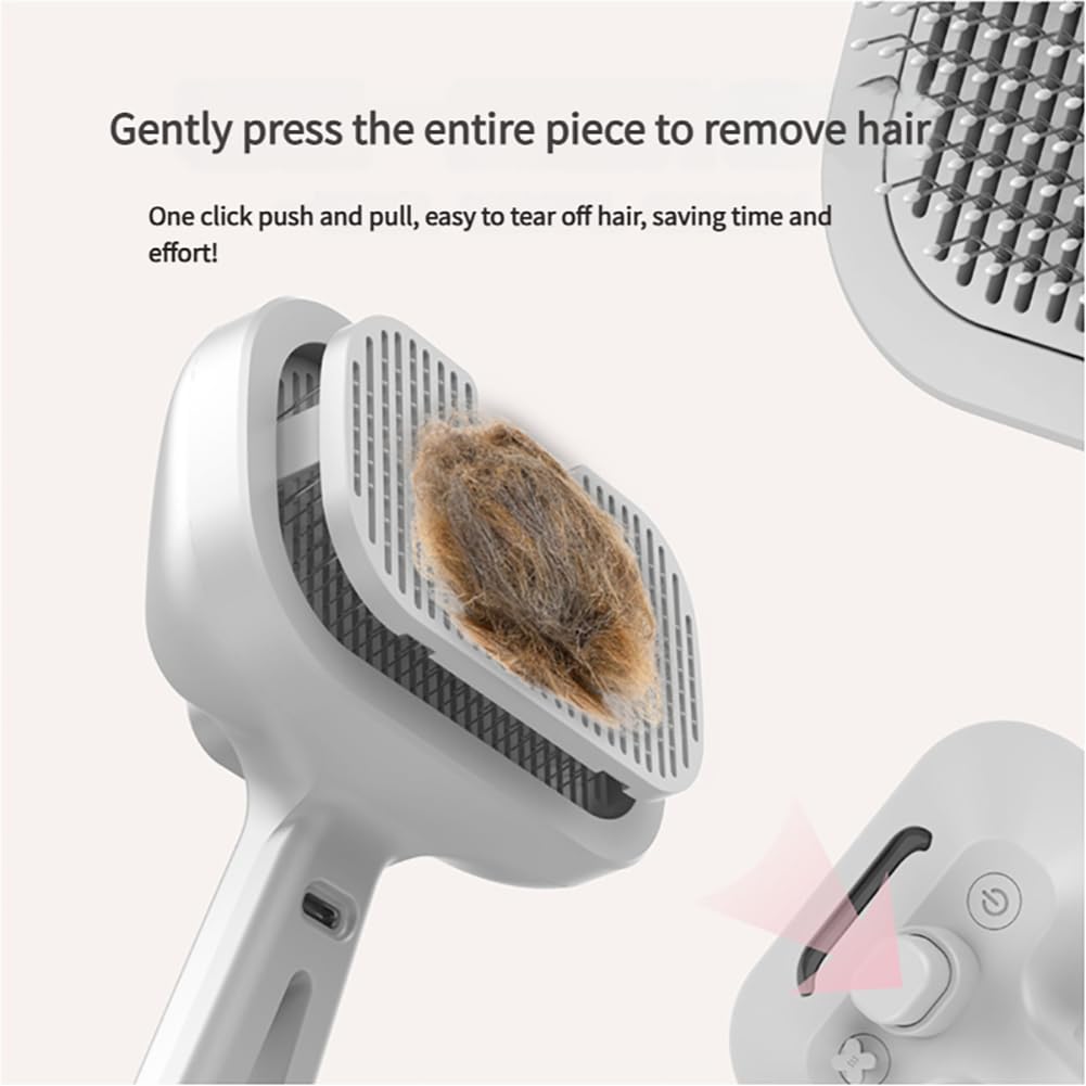 New Chevaroo Horse Steam Brush, Chevaroo 3-in-1 Self-Cleaning Steam Pet Brush For Shedding, Pet Steam Brush, Silicone Bristle Head 360 Rotating Pet Steam Brush - Image 12