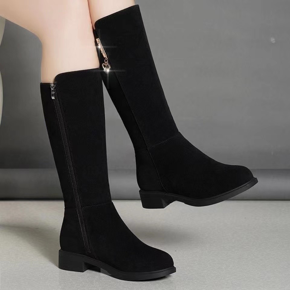 Fleece Lined Mid Calf Warm Cotton Boots - Image 1