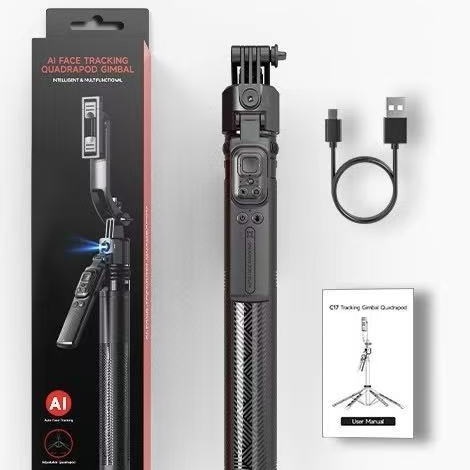 C17 Smartphone Selfie Stick Smart  Stabilized Extendable Gimbal With Full Auto Mode - Image 3