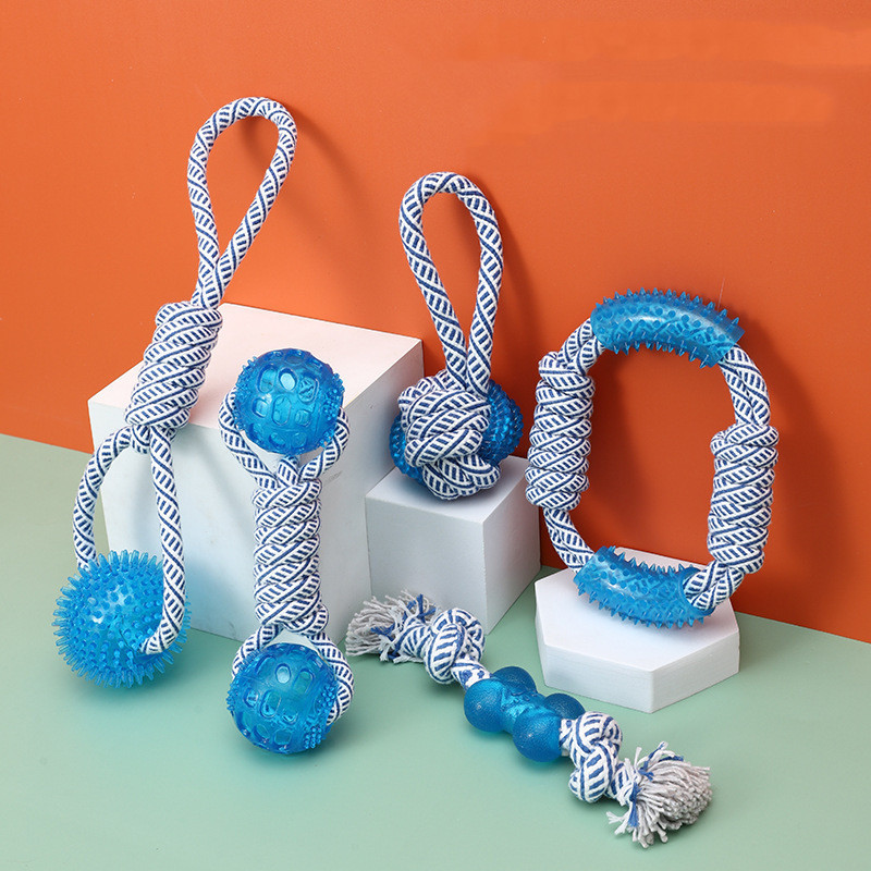 Ocean Series Cotton Rope Dog Toy TPR Pet Molar And Bite Resistant Products - Image 1