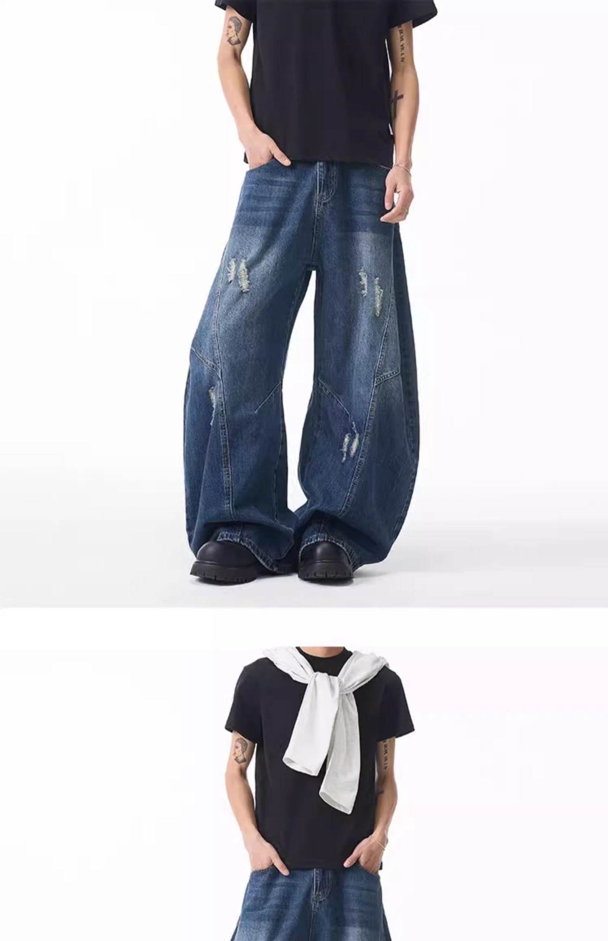 American-style Silhouette Bootcut Jeans For Women And Men - Image 21
