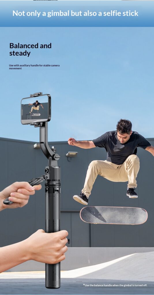 C17 Smartphone Selfie Stick Smart  Stabilized Extendable Gimbal With Full Auto Mode