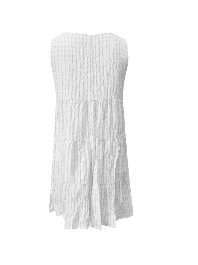 Women's Casual Solid-Colored Hollow-Out Vest Dress For Lunch Break