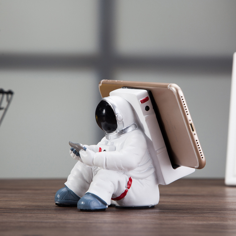 Simple Astronaut Mobile Phone Stand Student Desktop Holder Cute Spaceman Cell Phone Holder Creative Gift Small Desk Decoration - Image 9