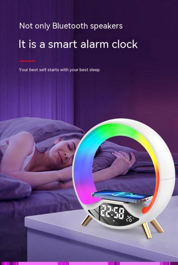 O Light Three In One Wireless Charging Multifunctional Bluetooth Speaker Night Light - Image 12