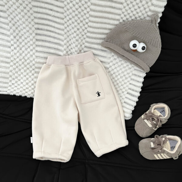 Fleece-lined Embroidered Thickened Casual Warm Pants - Image 18