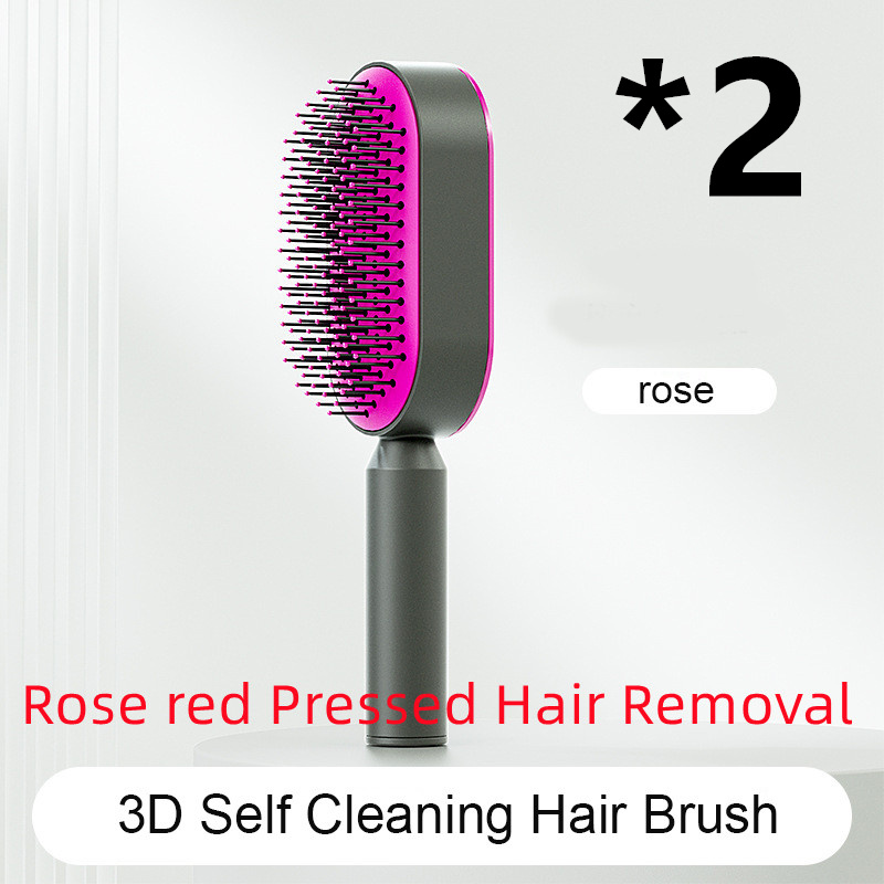 Self Cleaning Hair Brush For Women One-key Cleaning Hair Loss Airbag Massage Scalp Comb Anti-Static Hairbrush - Image 46