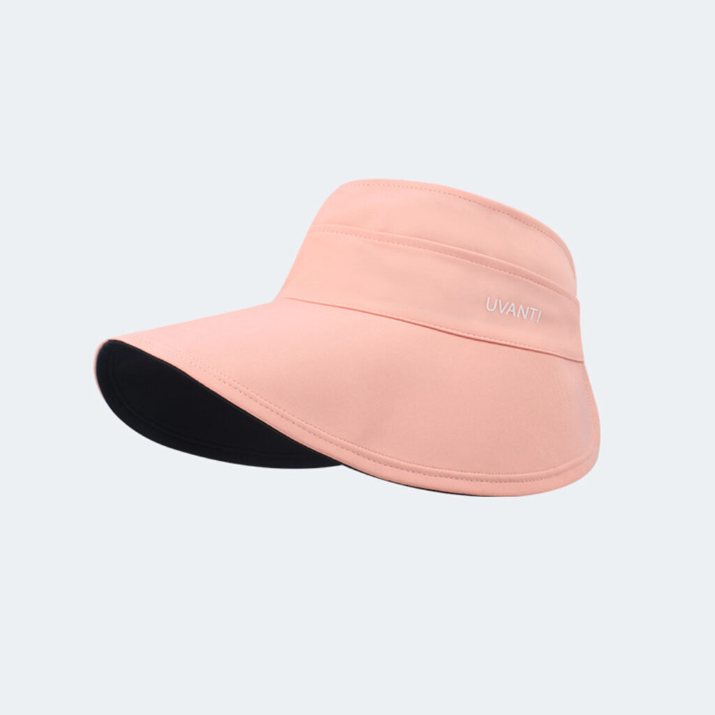 Solid-color Simple Double-sided Wide-brimmed Hat With Empty Crown, Light And Fresh Outdoor Wrap-around Style Large Brim, With Storage Function For Sun Protection.