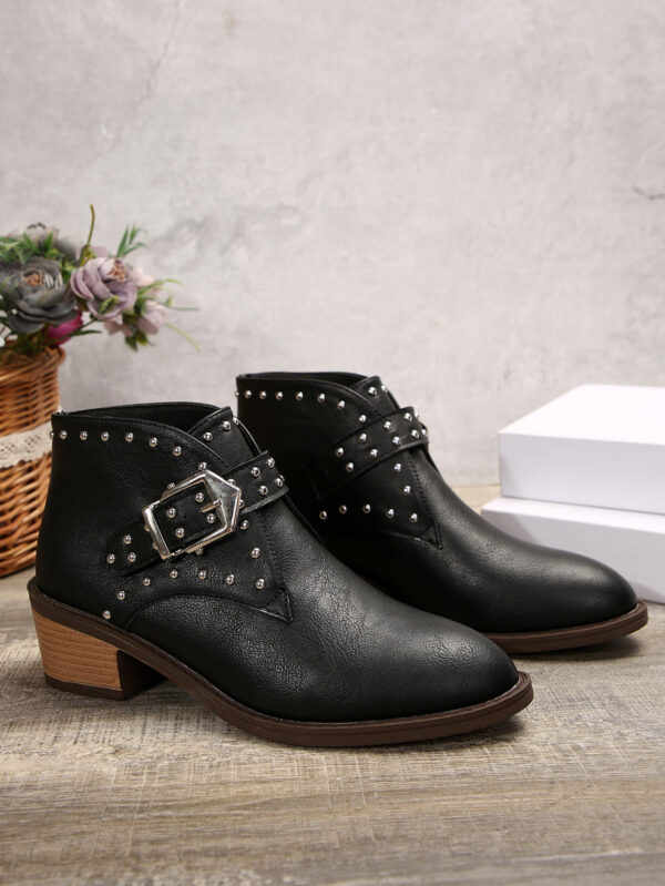 Mid-heel Boots Winter Pointed Toe Shafted - Image 10