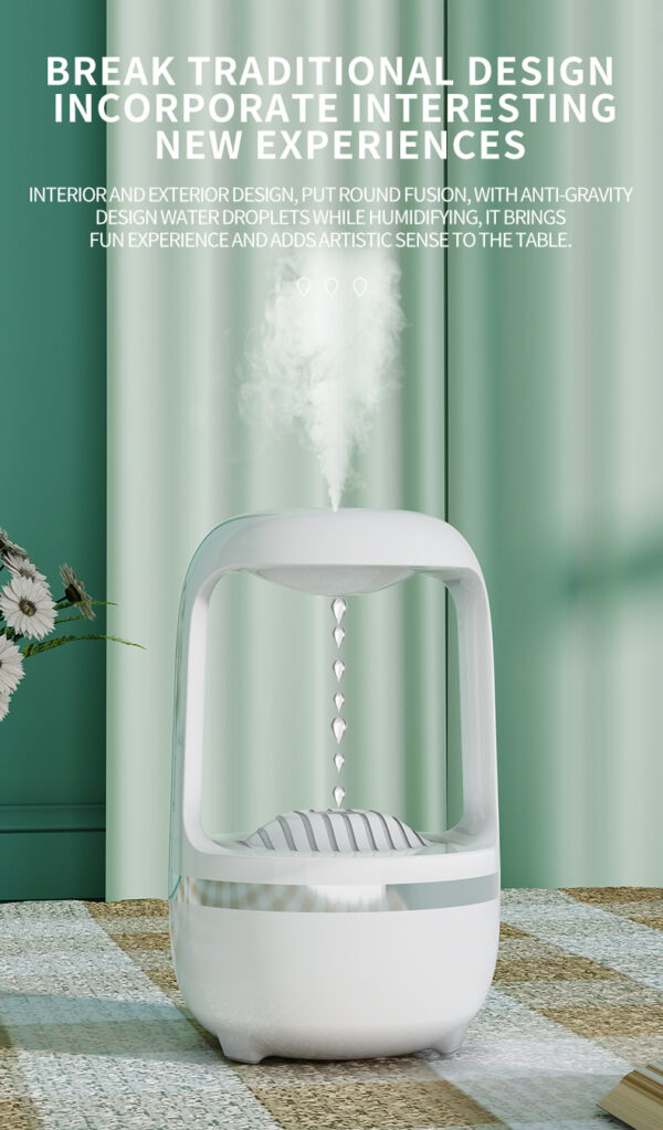 Anti Gravity Humidifier Water Drop Backflow Aromatherapy Machine Large Capacity Office Bedroom Quiet Heavy Fog Household Sprayer - Image 11