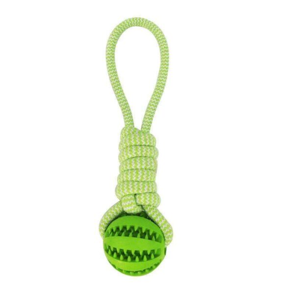 Dog Toys Treat Balls Interactive Hemp Rope Rubber Leaking Balls For Small Dogs Chewing Bite Resistant Toys Pet Tooth Cleaning Bite Resistant Toy Ball For Pet Dogs Puppy - Image 12