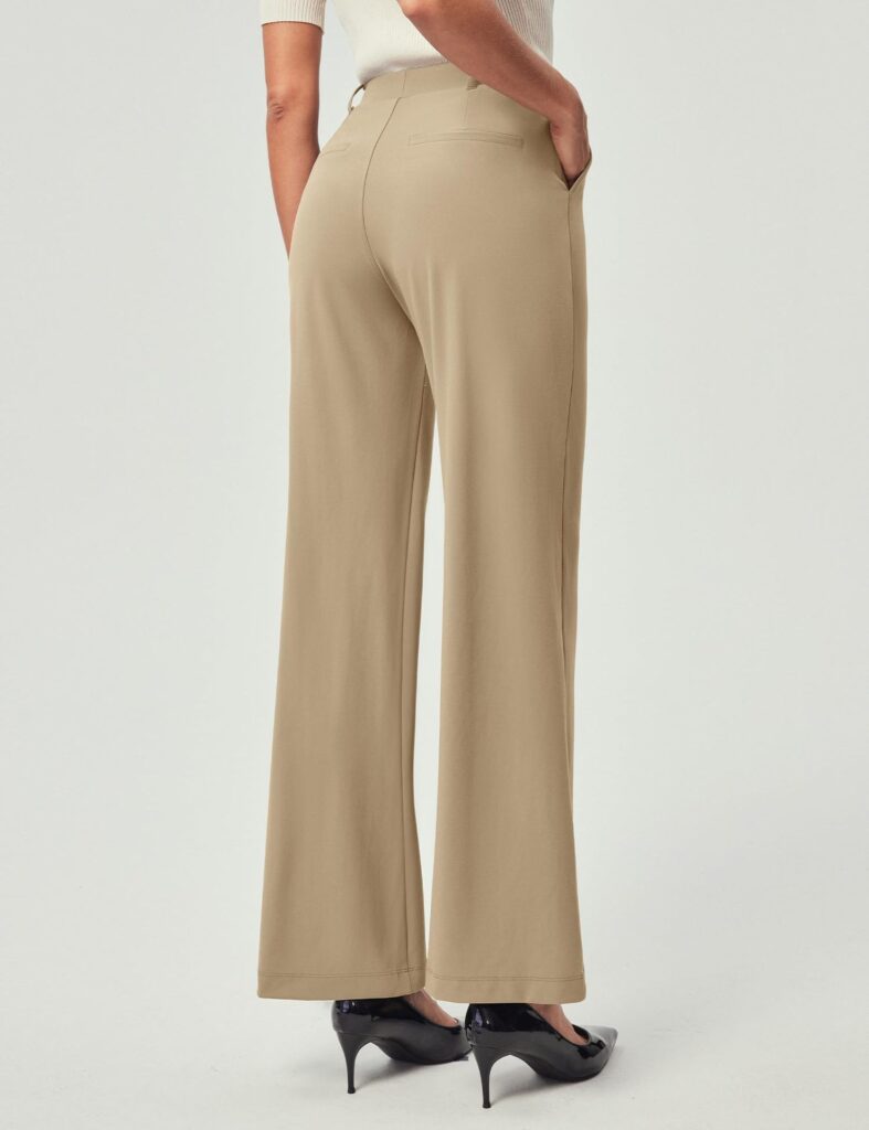 Womens High-Waisted Stretchy Work Business Casual Pants