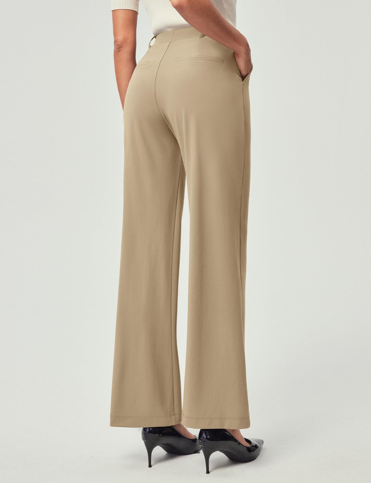 Womens High-Waisted Stretchy Work Business Casual Pants - Image 23