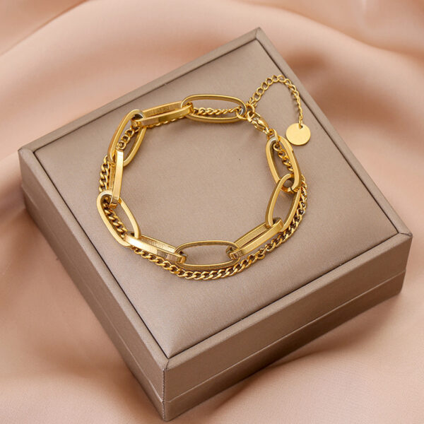Thick Chain Double-layer Bracelet For Women - Image 2