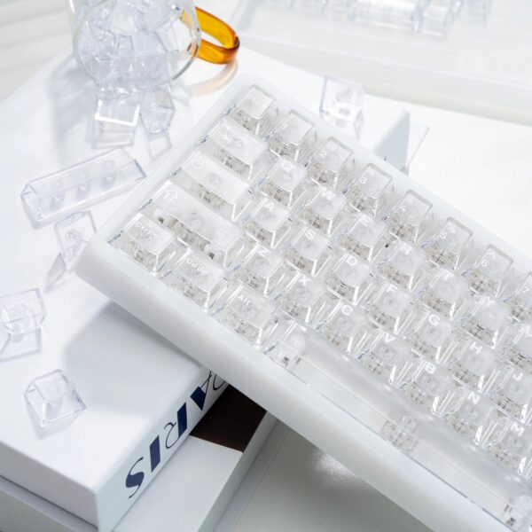 PC Frosted Translucent White Keycap With Light-transmitting Mechanical Magnetic Compatibility