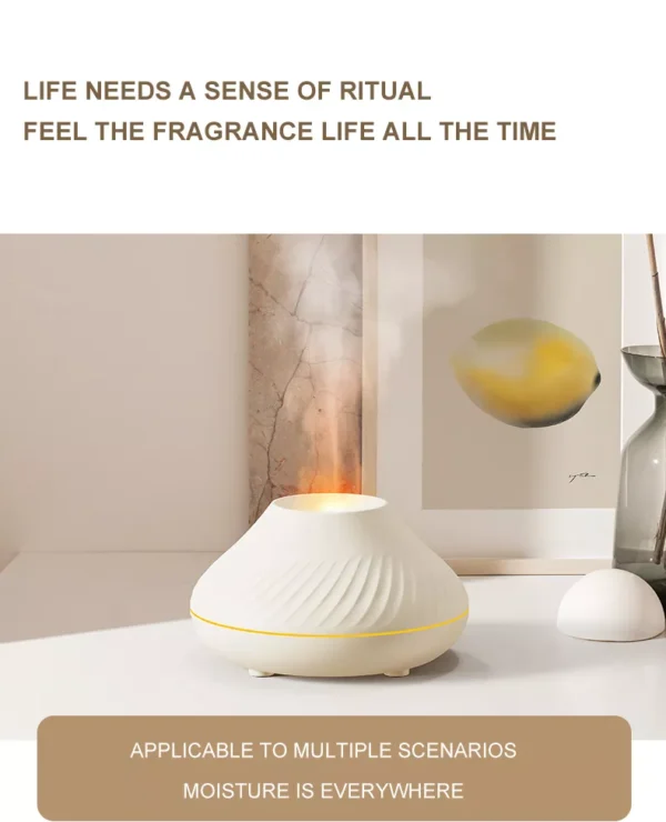 Newest RGB Flame Aroma Diffuser 130Ml 3d Colorful Flame Humidifier Fire Volcano Diffuser Flame - Image 17