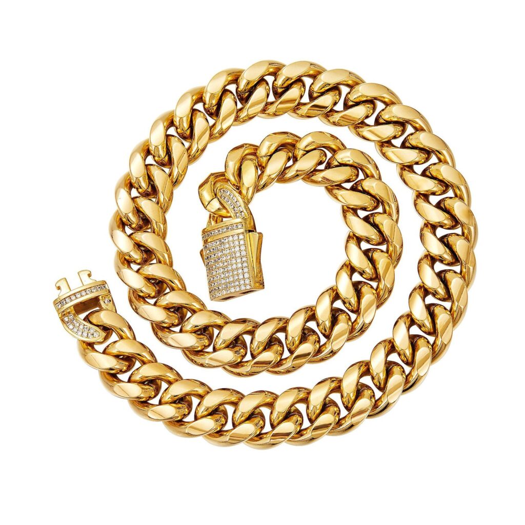 New Mens Necklace Stainless Steel Cuban Chain