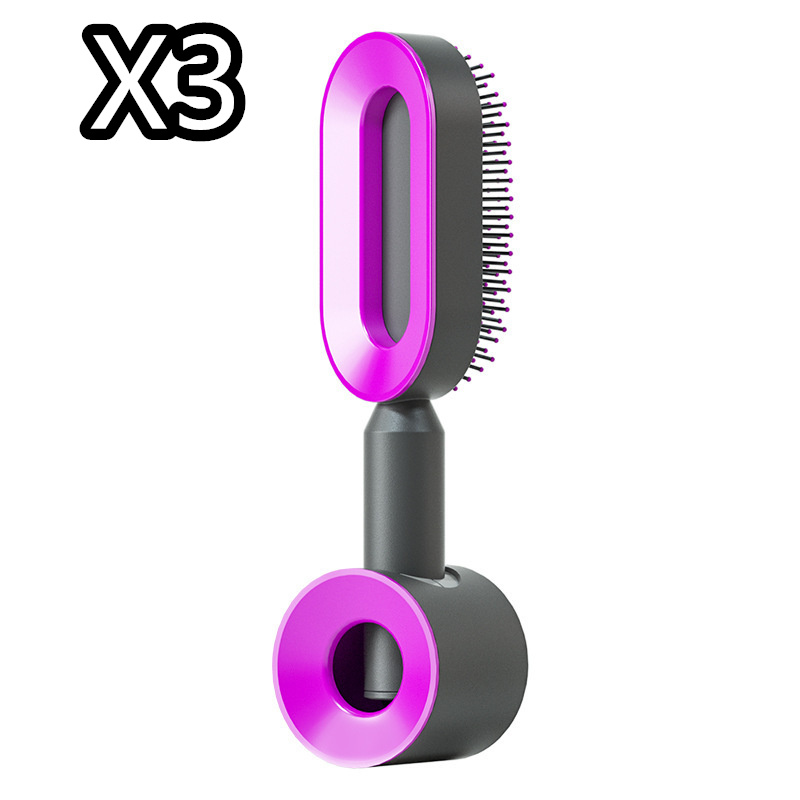 Self Cleaning Hair Brush For Women One-key Cleaning Hair Loss Airbag Massage Scalp Comb Anti-Static Hairbrush - Image 75