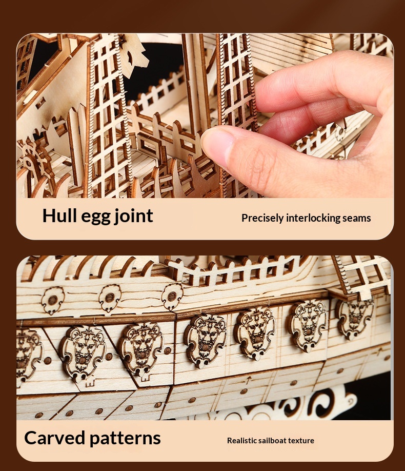 Wooden 3D Puzzle Model Of The Ship Holland In Wood - Image 11