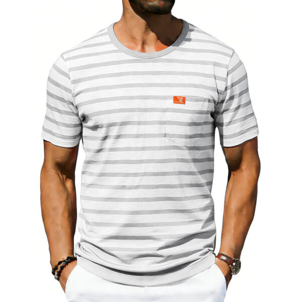 Men's Loose-fit Retro Simple Casual Crew-neck Short-sleeve T-shirt - Image 12