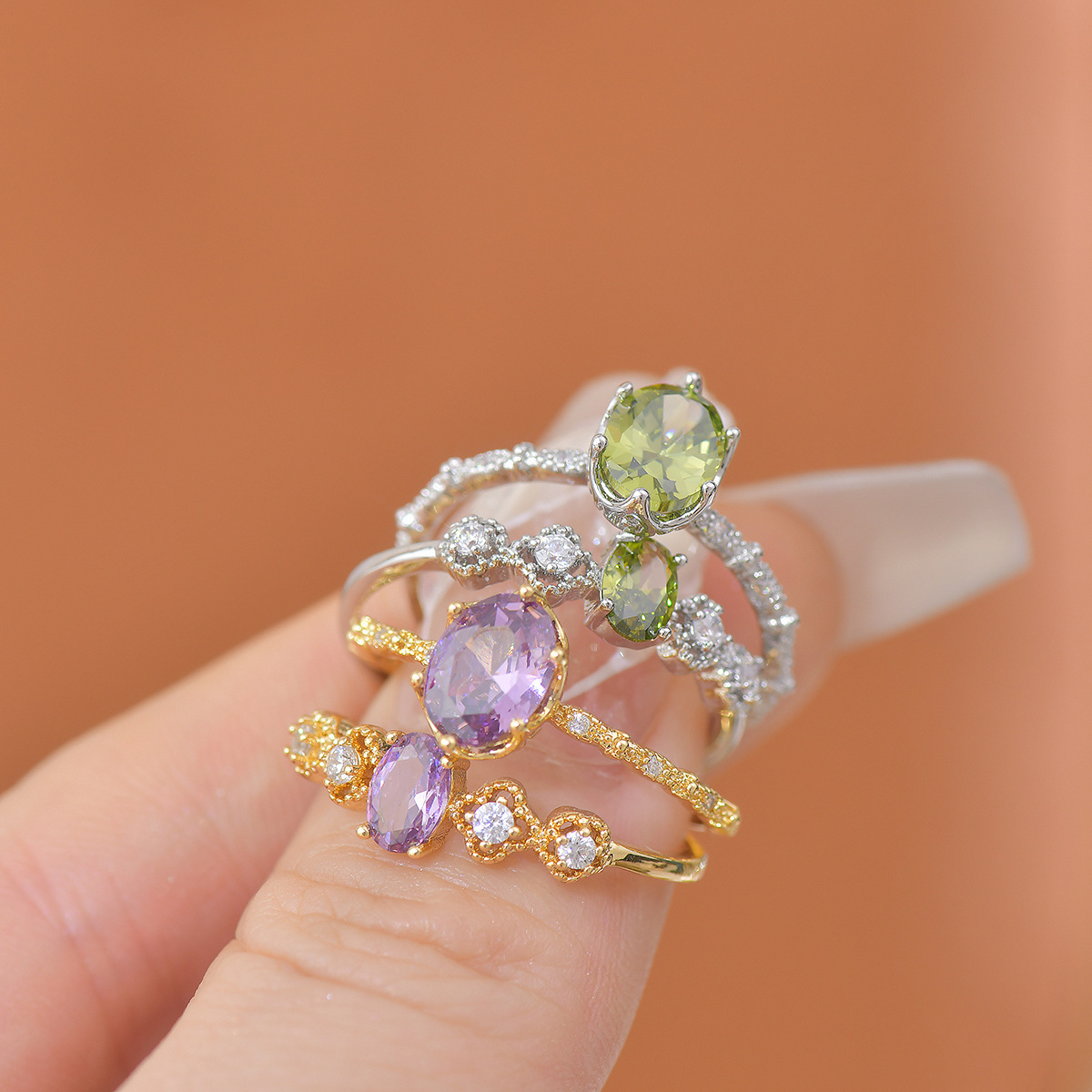 Purple Zircon Niche Versatile Opening Ring - Image 4