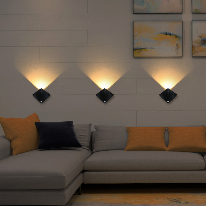 Wireless USB Rechargeable Decor Wall Lamp Human Body Sensing Home Decor Night Lights Bedroom Porch Balcony Corridor Decor Lamps - Image 26