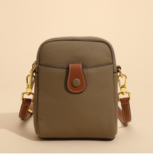 Lychee Pattern Mobile Phone Bag Small High Quality Leather Crossbody Bags For Women Wallet - Image 9