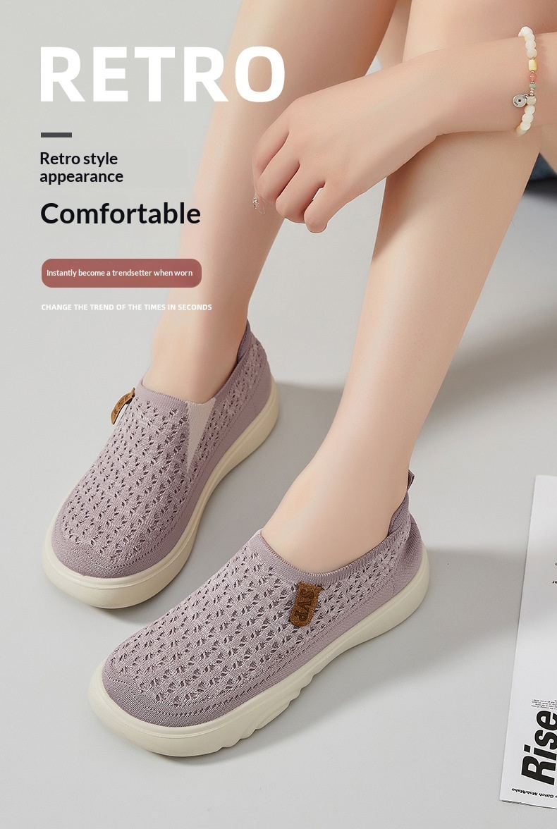 Versatile Spring Flyknit Breathable No-odor Casual Shoes - Image 9