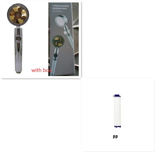 Shower Head Water Saving Flow 360 Degrees Rotating With Small Fan ABS Rain High Pressure Spray Nozzle Bathroom Accessories - Image 89