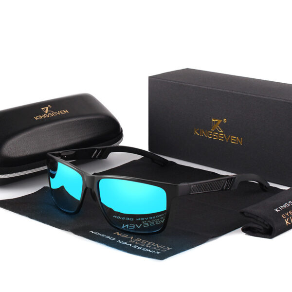 KINGSEVEN Men Polarized Sunglasses Aluminum Magnesium Sun Glasses Driving Glasses Rectangle Shades For Men Oculos masculino Male - Image 9