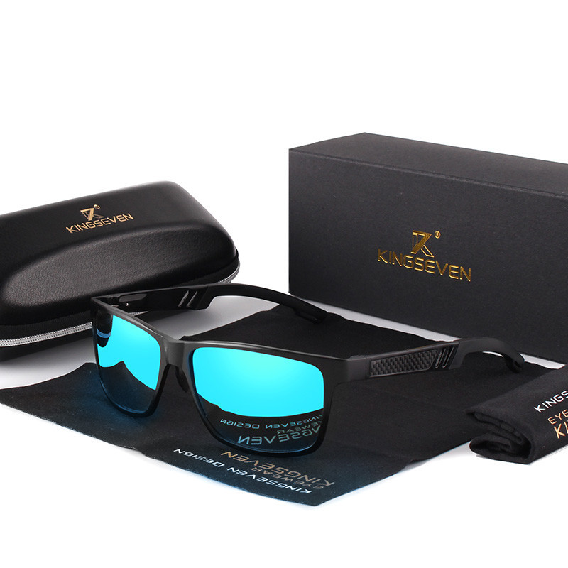 KINGSEVEN Men Polarized Sunglasses Aluminum Magnesium Sun Glasses Driving Glasses Rectangle Shades For Men Oculos masculino Male - Image 9