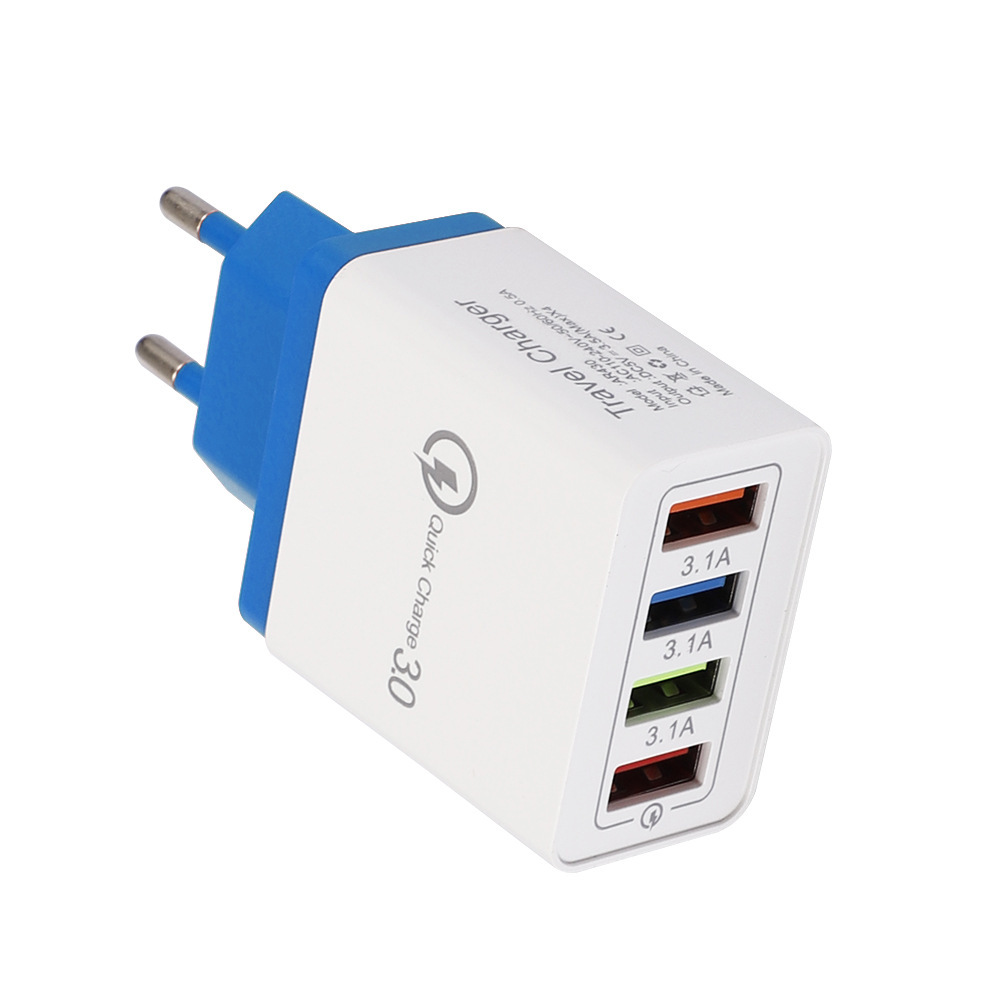 USB Charger Quick Charge 3.0 4 Phone Adapter For Tablet Portable Wall Mobile Charger Fast Charger - Image 6
