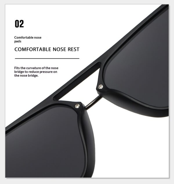 Classic Dual-Beam Sunglasses Mens Fashion Sunglasses - Image 15