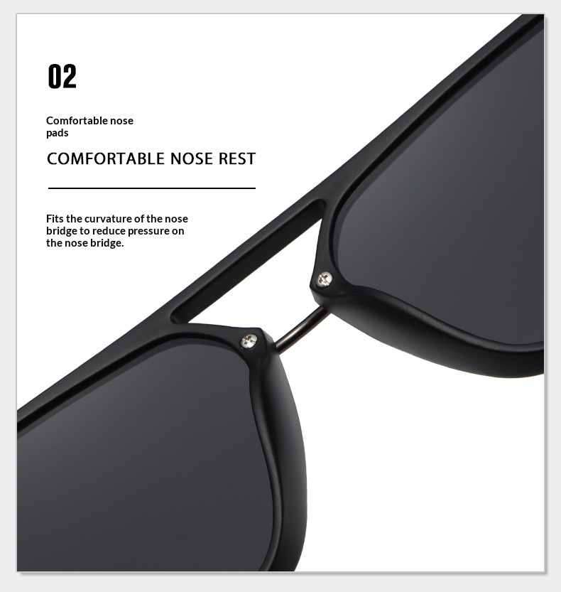 Classic Dual-Beam Sunglasses Mens Fashion Sunglasses - Image 15