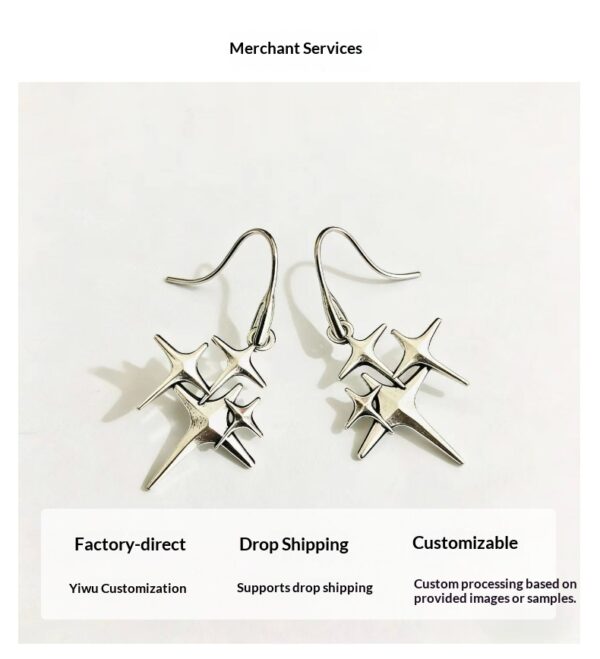 Unique Irregular Silver Copper Womens Instagram-Style High-End Earrings - Image 7