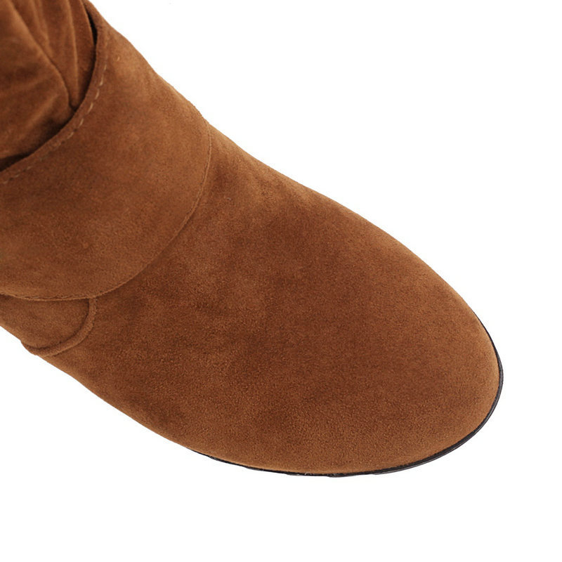 Wedge-heel British-style High-top Womens Knee-high Boots - Image 19