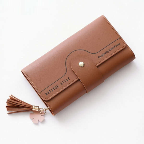 Geometric Letter Buckle Clutch Bag With Tassel And Petal Design For Young Women - Image 10