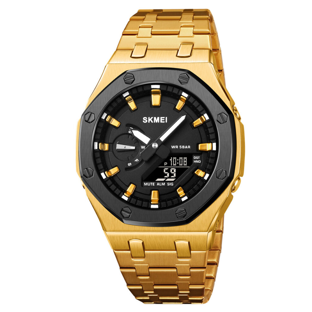 Men's Creative Multifunction Dual-Display Business Electronic Watch