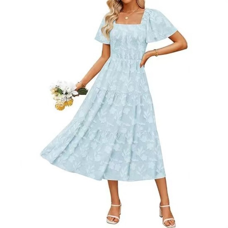 Best-selling Solid-color Off-shoulder High-waist Maxi Dress For Women - Image 8