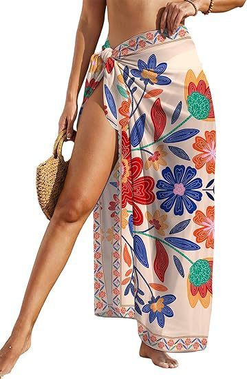 Women's Sheer Sarong High-Slit One-Size Swimsuit Cover-Up - Image 9