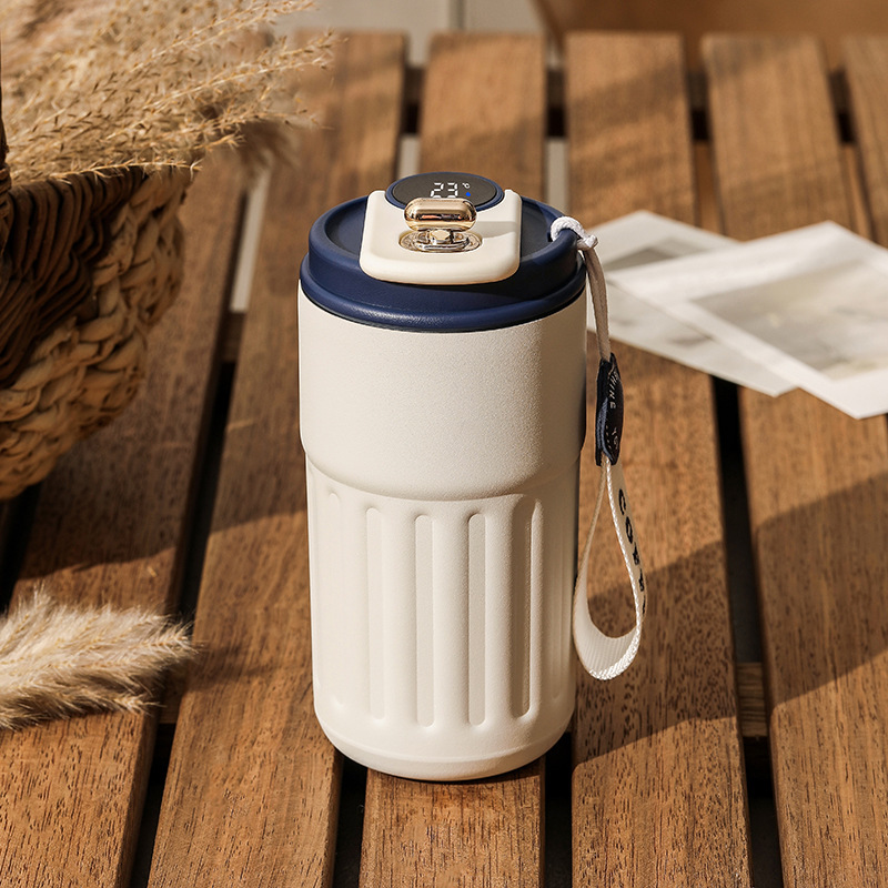 Smart Digital Thermal Bottle Portable Coffee Mug Stainless Steel Water Bottle In-Car Insulated Cup Keep Cold Vacuum Flasks 450ml - Image 27