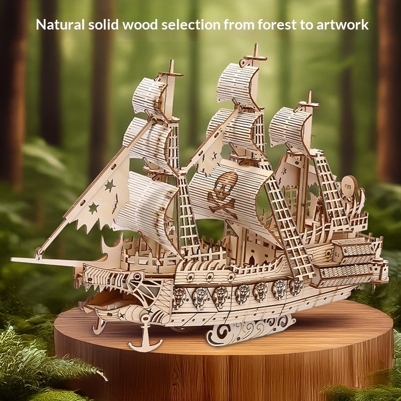 Wooden 3D Puzzle Model Of The Ship Holland In Wood - Image 1