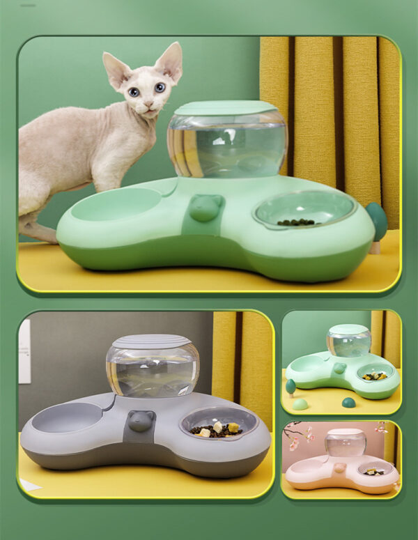 Crescent Automatic Drinking Water And Feeding Double Bowl - Image 8