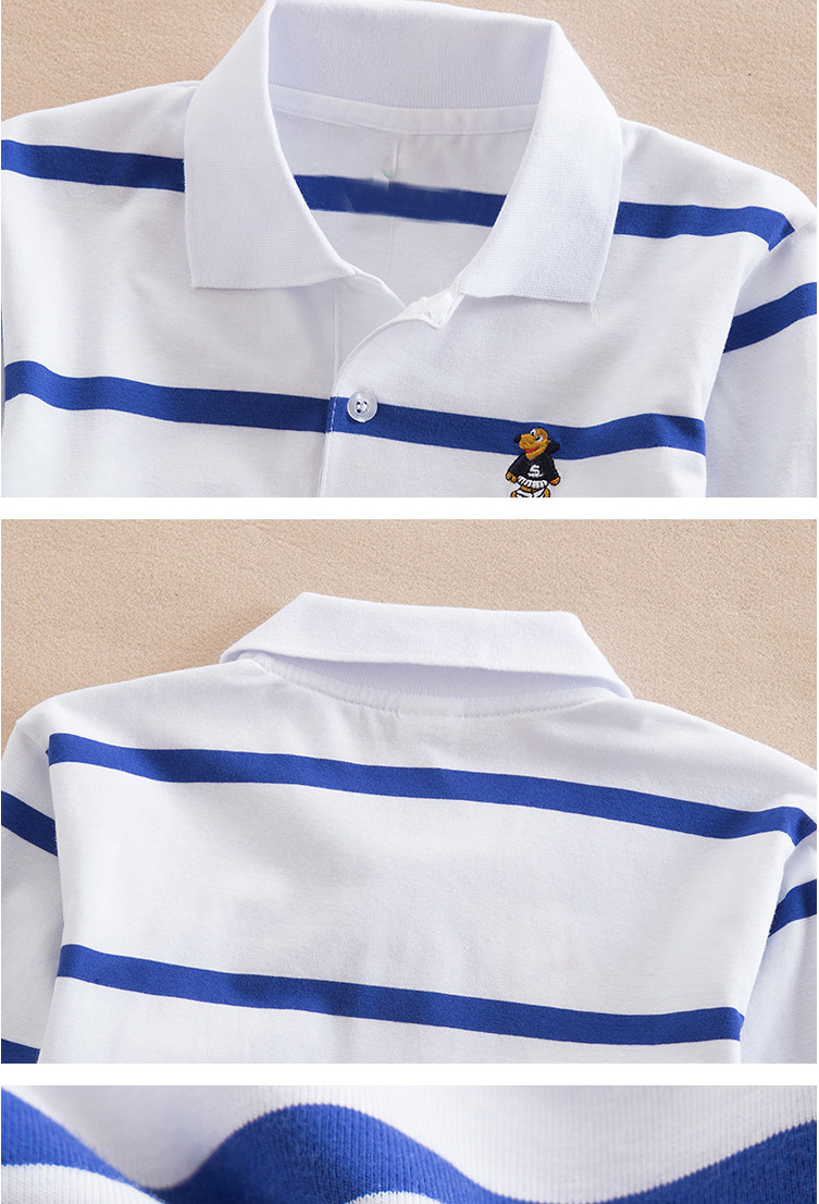 Turn-down Collar Long-sleeve T-shirt Childrens Clothing Business Top - Image 13