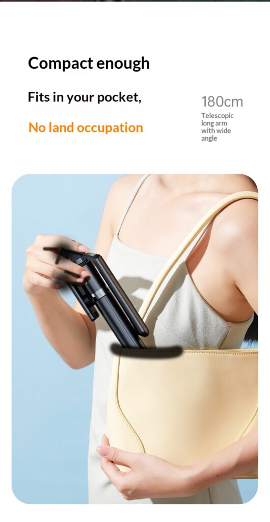 Outdoor Bluetooth Tripod With An Ultra-long Extendable ArmRotating Remote Control And Built-in Image Stabilization