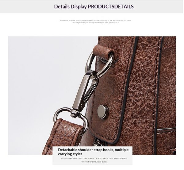 Crossbody Bag Handbag Style Vertical Square Shape - Image 13